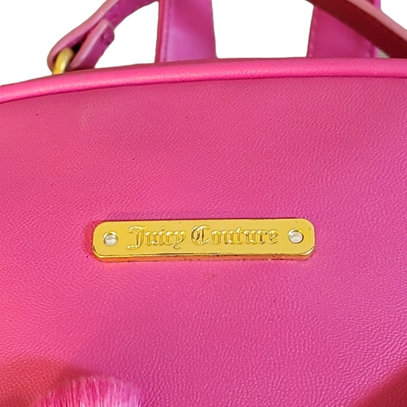 Juicy Couture Pink Blk Sequins Backpack, Gold Glitter Makeup Bag & Brushes - Picture 3 of 10